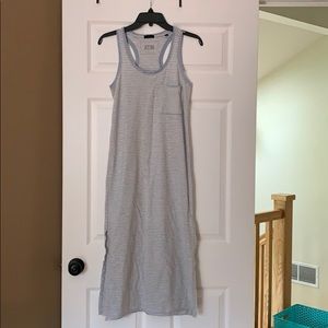 Baby blue stripe maxi dress